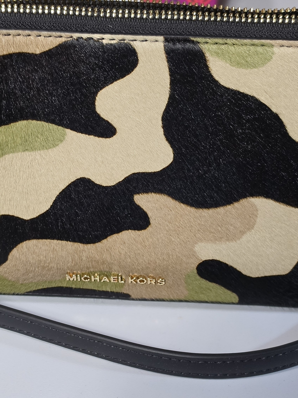 Michael Kors Camo Messenger Bag in Green, Tan & Black